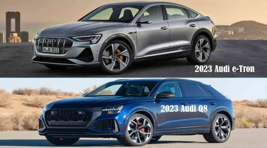 2023 Audi e tron GT vs audi e tron performance