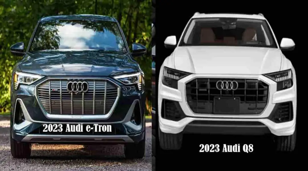2023 Audi e tron GT vs audi e tron specification