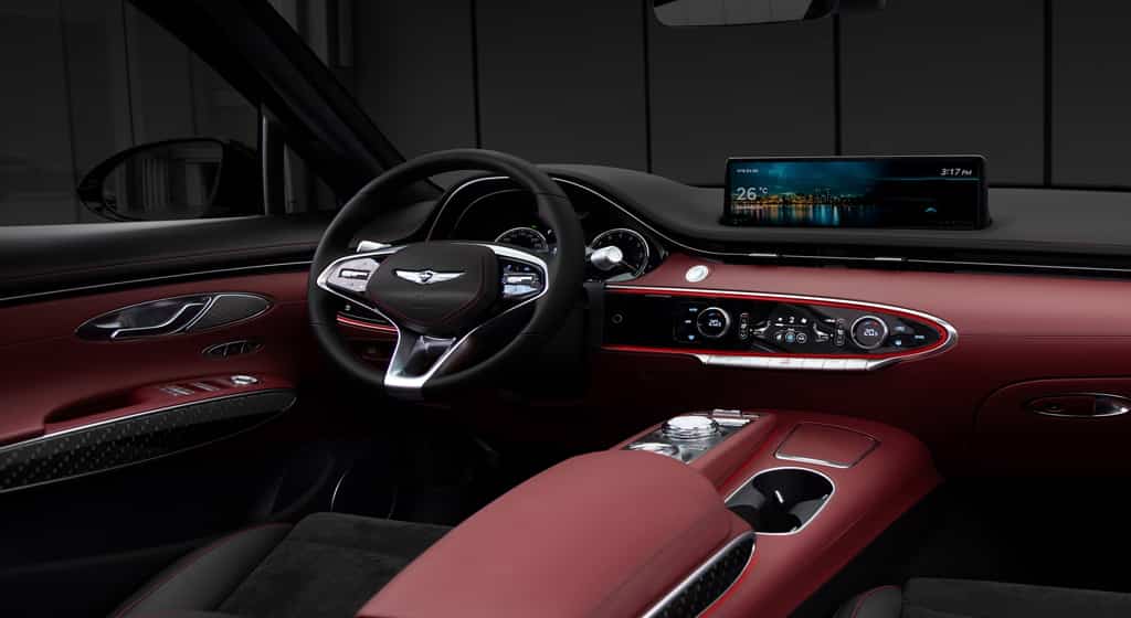 genesis gv70 ev brings ultra fast charging interior cargo