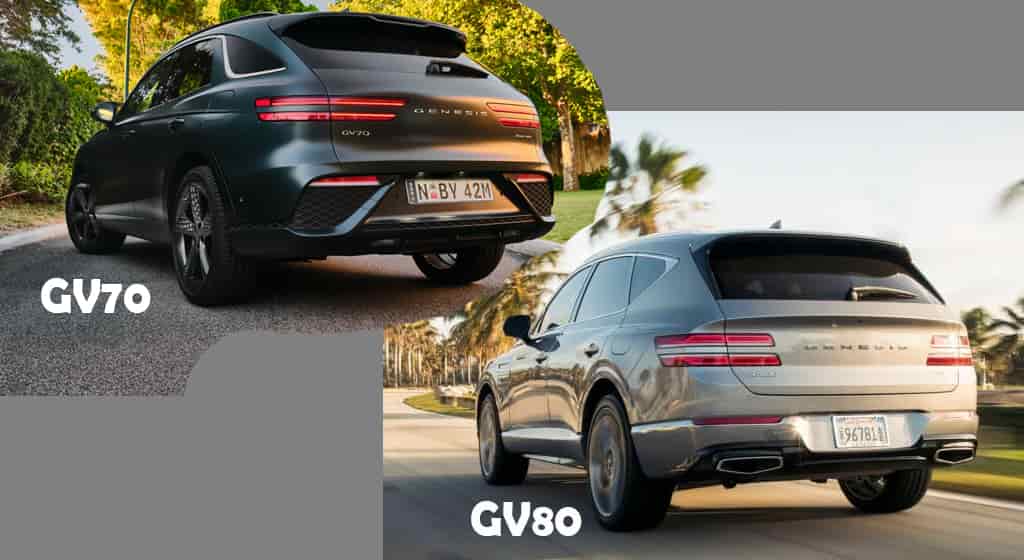 Genesis GV70 vs GV80 how compare difference performance