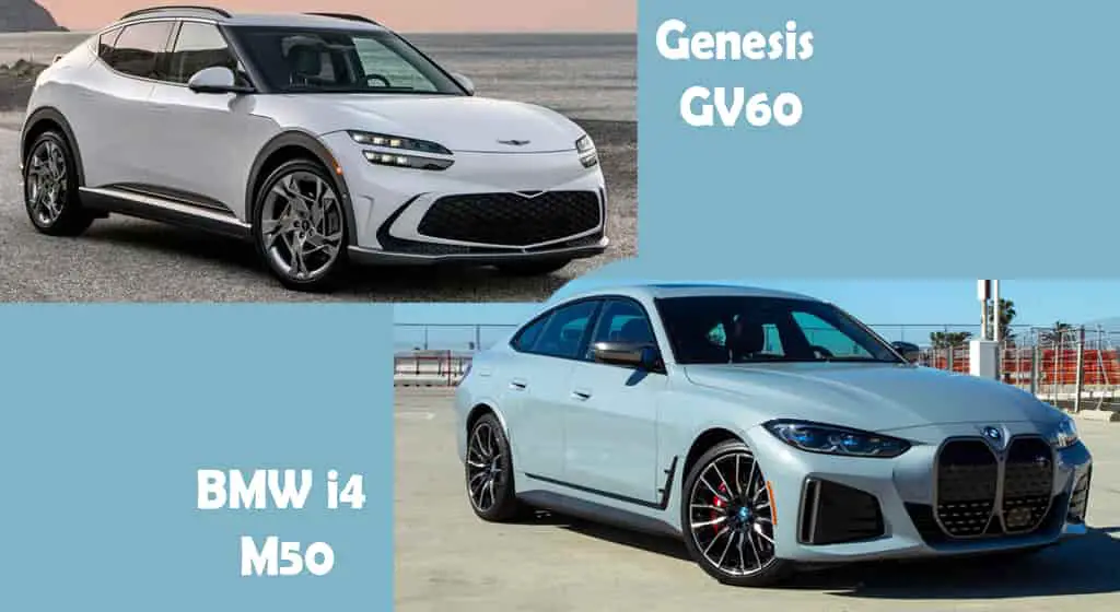 2023 Genesis GV60 vs 2023 BMW i4 M50 battle luxury EV