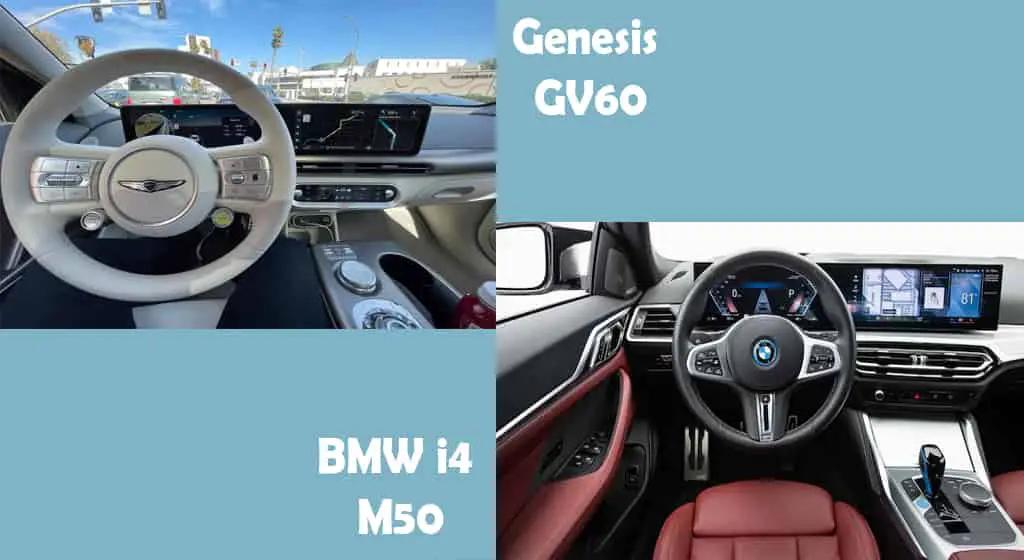 2023 Genesis GV60 vs 2023 BMW i4 M50 engine performance