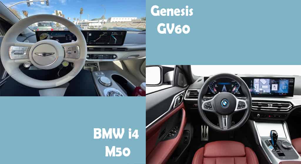 2023 Genesis GV60 vs 2023 BMW i4 M50 engine performance