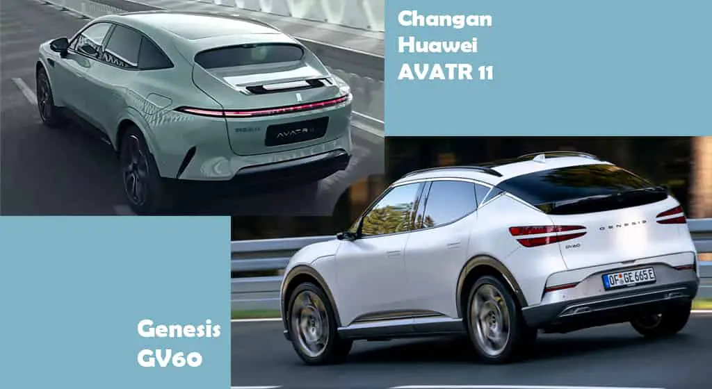 2024 Changan Huawei Avatr 11 EV vs Genesis GV60 exterior design