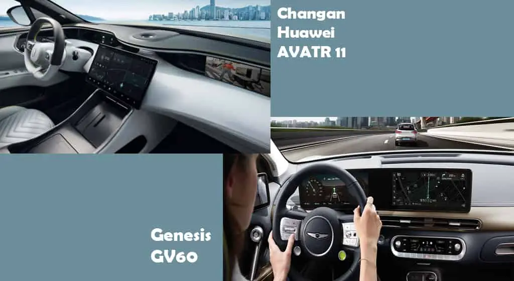 2024 Changan Huawei Avatr 11 EV vs Genesis GV60 interior design