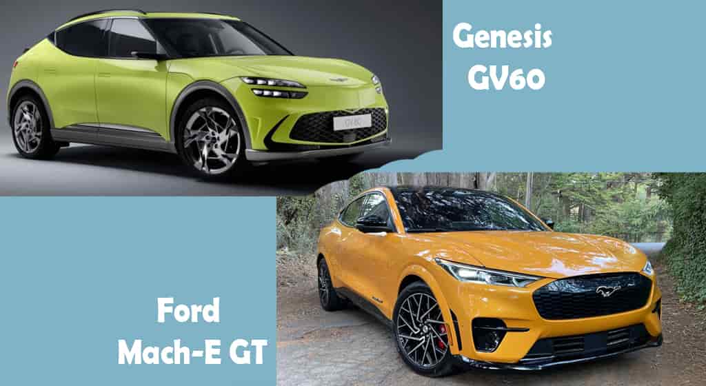 2024 Genesis GV60 vs 2024 Ford Mustang Mach E GT