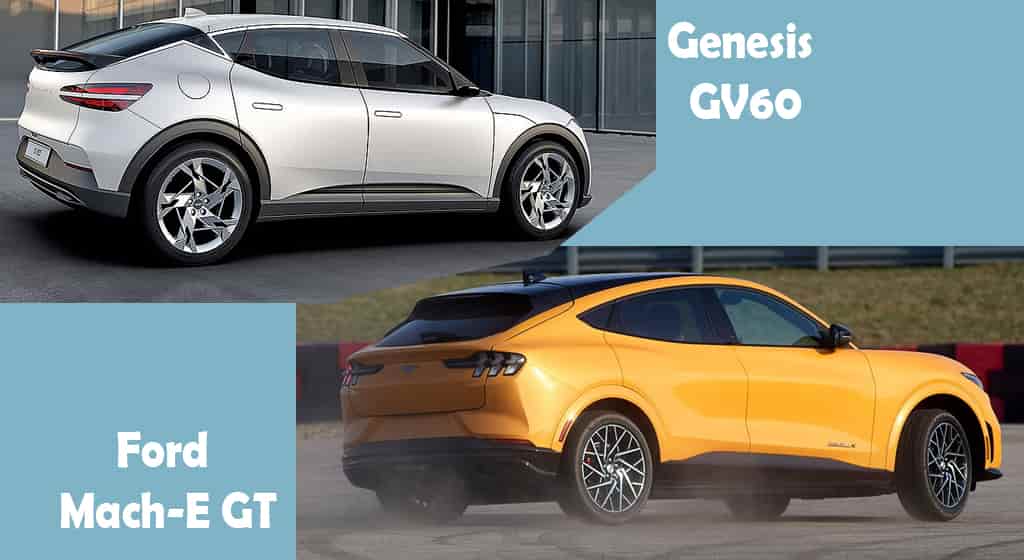 2024 Genesis GV60 vs 2024 Ford Mustang Mach E GT   battery charge range