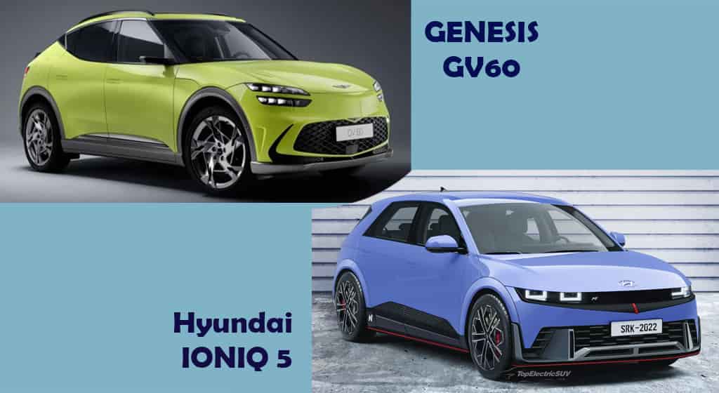 2024 Genesis GV60 vs Hyundai Ioniq 5 compare EV cars