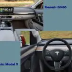 Exclusive features Genesis GV60 ev vs Tesla Model Y cabin space