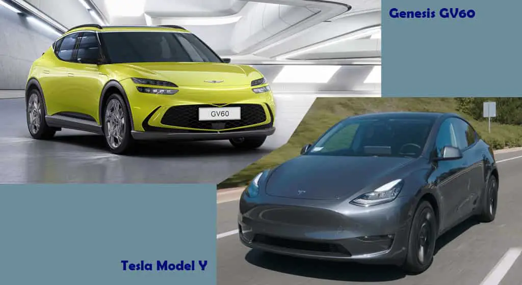 genesis gv60 ev vs tesla model y powertrain features
