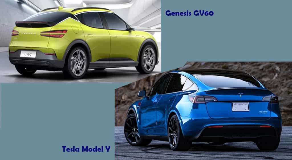 Genesis GV60 ev vs Tesla Model Y towing cargo