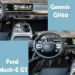 2024 Genesis GV60 vs 2024 Ford Mustang Mach E GT interior cargo