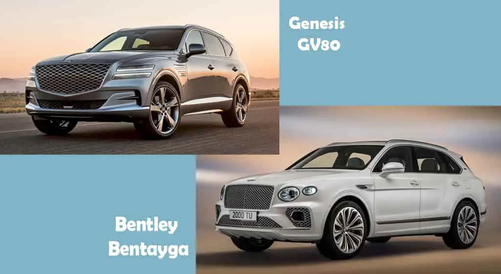 2024 Genesis GV80 vs cheapest Bentley Bentayga car buy