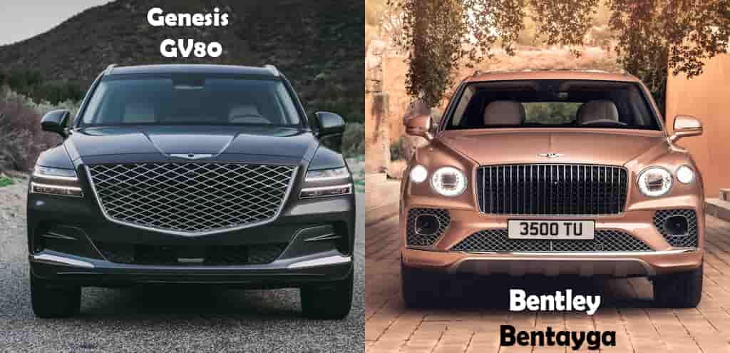 2024 Genesis GV80 vs cheapest Bentley Bentayga engine performance