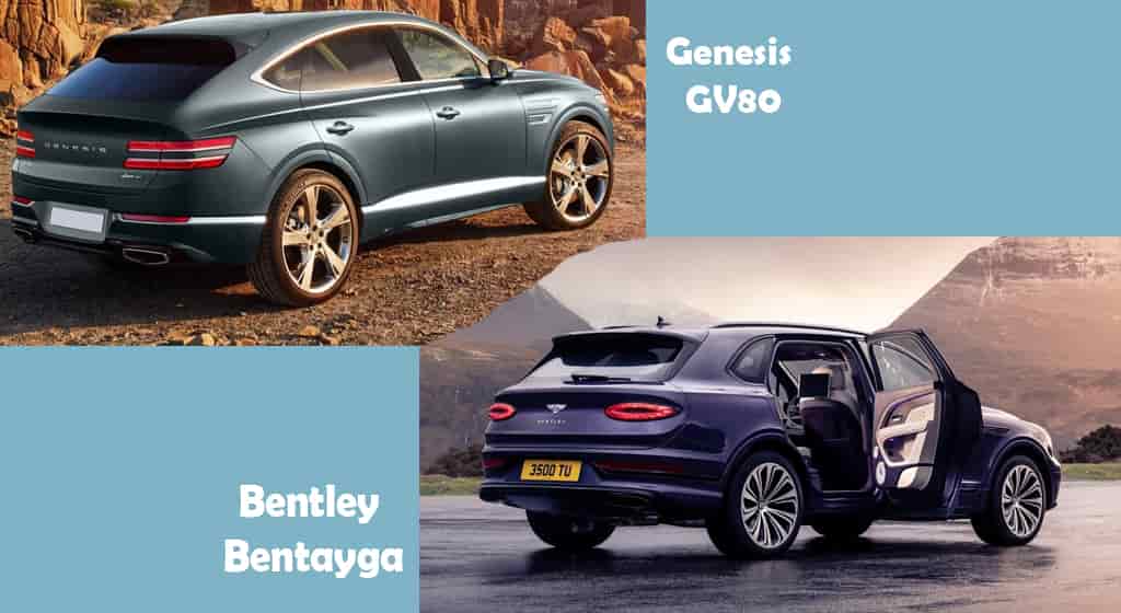 2024 Genesis GV80 vs cheapest Bentley Bentayga exterior design