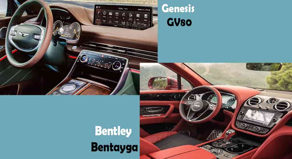 2024 Genesis GV80 vs cheapest Bentley Bentayga interior design