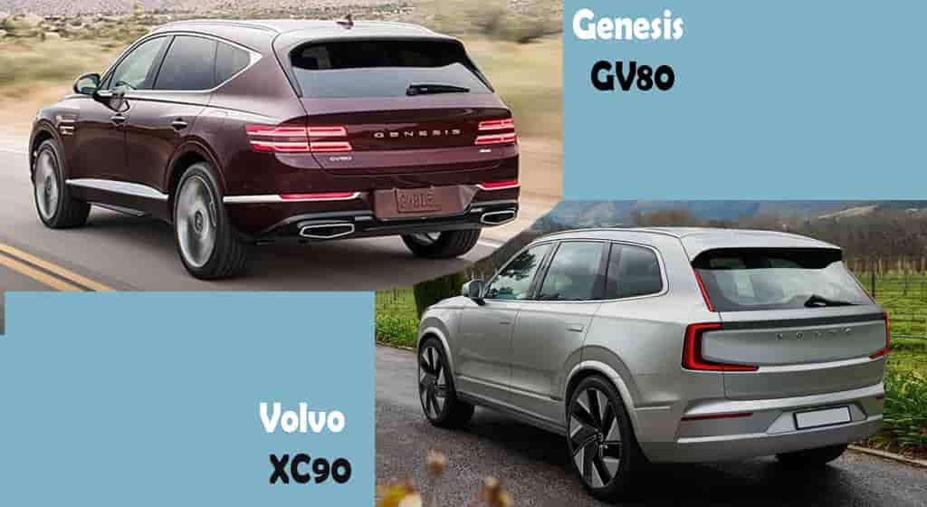 
2024 Genesis GV80 vs Volvo XC90 comparison exterior design