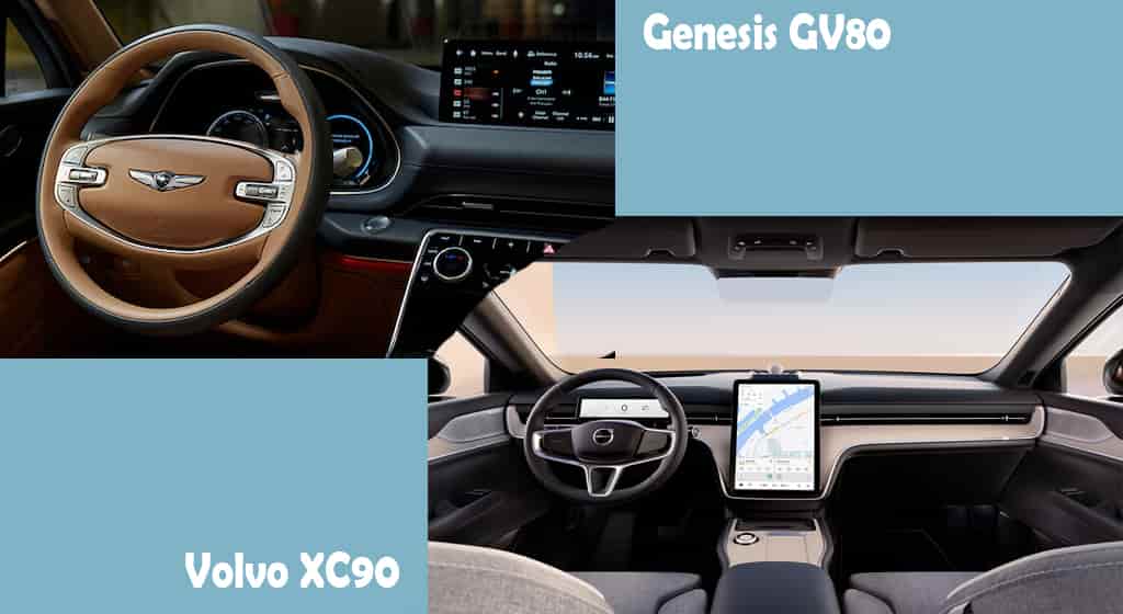 2024 Genesis GV80 vs Volvo XC90 comparison interior design