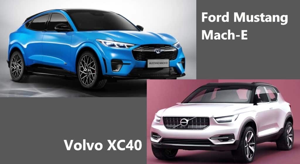 ford mustang mach e vs volvo xc40 comparison review