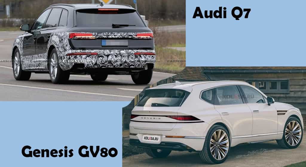 2024 Audi q7 vs Genesis GV80 review exterior design