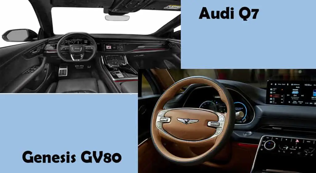 2024 Audi q7 vs Genesis GV80 review interior design