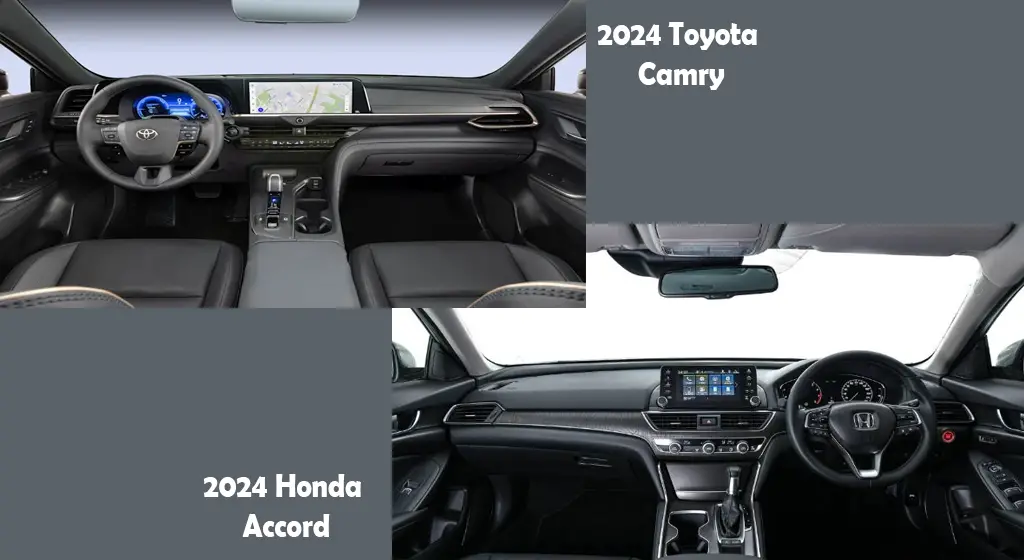 2024 Toyota Camry vs 2024 Honda Accord comparison interior