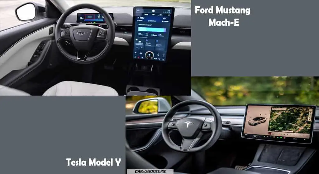 ford mustang mach e vs tesla model y connectivity infotainment
