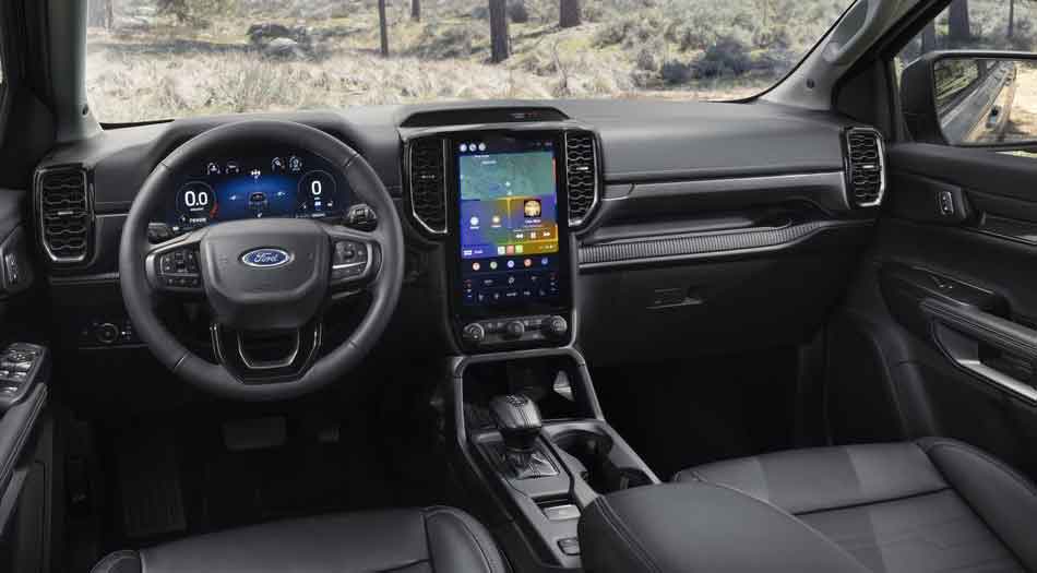 2024 ford ranger raptor interior design